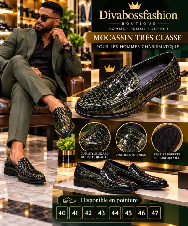Mocassins en Crocodile